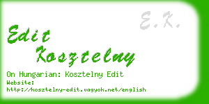 edit kosztelny business card